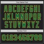 Custom Name and Number Personalized Two Tone Baseball Jersey in Black Kelly Green and Gold - Authentic Team Jersey Personalized