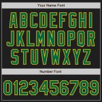 Personalized Green Gold Baseball Jersey for Men Women - Black Colorful Design Personalized Black Kelly Green-Gold Baseball