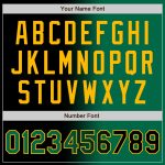 Personalized Black Green Gold Gradient Varsity Letterman Bomber Jacket Full-Snap Fashion Personalized Black Kelly Green-Gold