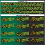 Personalized Unisex Softball Jersey Black Kelly Green Gold Gradient Two-Button Fashion Personalized Black Kelly Green-Gold