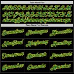 Personalized Green Gold Throwback Basketball Jersey - Black Color Design Personalized Black Kelly Green-Gold Throwback Basketball