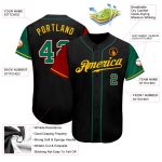 Personalized Baseball Jersey Black Kelly Green Gold Two Tone 2 Personalized Black Kelly Green-Gold Two Tone Baseball Jersey