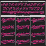 Personalized Black Hot Pink Kelly Green Baseball Jersey for Women Personalized Black Kelly Green-Hot Pink Baseball Jersey