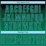 Custom Name and Number Soccer Jersey - Personalized Black, Kelly Green & Light Blue Sublimation Uniform Personalized Black
