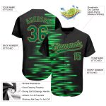 Personalized 3D Baseball Jersey in Black, Kelly Green & Old Gold for Men and Women Personalized Black Kelly Green-Old Gold