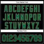 Personalized 3D Curve Solid Baseball Jersey in Black, Kelly Green, and Old Gold Personalized Black Kelly Green-Old Gold 3D