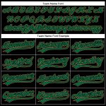Personalized 3D Curve Solid Baseball Jersey in Black, Kelly Green, and Old Gold Personalized Black Kelly Green-Old Gold 3D