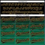 Personalized Black Kelly Green Gold 3D Gradient Two-Button Unisex Softball Jersey Personalized Black Kelly Green-Old Gold