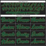 Custom Baseball Jersey with Personalized Name and Number in Black, Kelly Green, and Old Gold - Authentic Team Gear Personalized