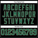 Custom Personalized Basketball Jersey with Name and Number - Black Kelly Green Old Gold Throwback Authentic Design Personalized
