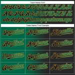 Personalized Black and Green Gradient Fashion Baseball Jersey for Men & Women Personalized Black Kelly Green-Old Gold Gradient