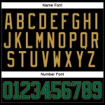 Custom Name and Number Hockey Lace Neck Jersey - Personalized Black and Kelly Green-Old Gold Team Jersey Personalized Black