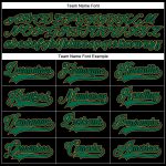 Custom Name and Number Hockey Lace Neck Jersey - Personalized Black and Kelly Green-Old Gold Team Jersey Personalized Black