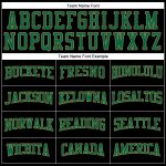 Personalized Performance T-Shirt in Black Kelly Green and Old Gold - Long Sleeve Design Personalized Black Kelly Green-Old