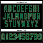 Personalized Performance T-Shirt in Black Kelly Green and Old Gold - Long Sleeve Design Personalized Black Kelly Green-Old