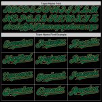 Personalized Black Kelly Green Old Gold Baseball Jersey - Mesh Throwback Style Personalized Black Kelly Green-Old Gold Mesh