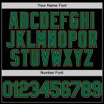Personalized Black Kelly Green Old Gold Baseball Jersey - Mesh Throwback Style Personalized Black Kelly Green-Old Gold Mesh