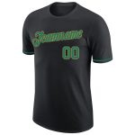Custom Black Kelly Green Old Gold Performance Tee for Men and Women Personalized Black Kelly Green-Old Gold Performance T-Shirt
