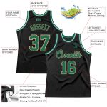 Personalized Throwback Basketball Jersey in Black, Kelly Green & Old Gold - Size 2 Personalized Black Kelly Green-Old Gold