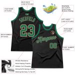 Personalized Black Kelly Green Old Gold Basketball Jersey - Throwback Style Personalized Black Kelly Green-Old Gold Throwback