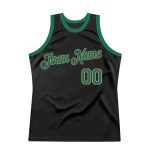 Personalized Black Kelly Green Old Gold Basketball Jersey - Throwback Style Personalized Black Kelly Green-Old Gold Throwback