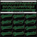 Personalized Softball Jersey Unisex Two-Button Black Kelly Green-Old Gold Personalized Black Kelly Green-Old Gold Two-Button