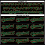 Custom Name and Number Authentic Baseball Jersey in Black and Kelly Green-Orange 3D Pattern Design Personalized Black Kelly