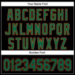 Custom Name and Number Authentic Baseball Jersey in Black and Kelly Green-Orange 3D Pattern Design Personalized Black Kelly