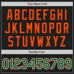 Personalized Custom Name Number Black Kelly Green-Orange Baseball Jersey Authentic Raglan Sleeves Personalized Black Kelly
