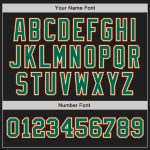 Custom Name and Number Two Tone Baseball Jersey in Black Kelly Green-Orange - Personalized Authentic Team Apparel Personalized