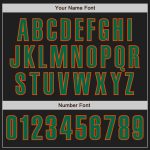 Personalized Black Baseball Jersey with Kelly Green and Orange - Custom Sports Apparel Personalized Black Kelly Green-Orange