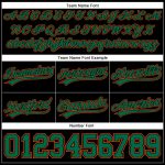 Personalized Basketball Shorts in Black, Kelly Green, and Orange - Custom Sportswear Personalized Black Kelly Green-Orange