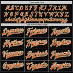 Personalized Black Kelly Green and Orange Bomber Varsity Letterman Jacket Two Tone 2 Personalized Black Kelly Green-Orange