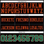 Personalized Black Kelly Green Orange Mesh Football Jersey - Authentic Team Gear Personalized Black Kelly Green-Orange Mesh