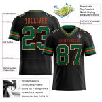 Personalized Black Kelly Green Orange Mesh Football Jersey - Authentic Team Gear Personalized Black Kelly Green-Orange Mesh