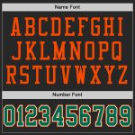 Custom Name Number Personalized Football Jersey Black Kelly Green Orange Mesh Authentic Personalized Black Kelly Green-Orange