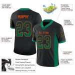 Personalized Football Jersey in Black, Kelly Green, and Orange Mesh - Drift Fashion Style Personalized Black Kelly Green-Orange