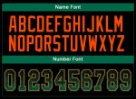 Personalized Football Jersey in Black, Kelly Green, and Orange Mesh - Drift Fashion Style Personalized Black Kelly Green-Orange
