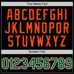 Personalized Throwback Baseball Jersey in Black Kelly Green and Orange Mesh Personalized Black Kelly Green-Orange Mesh Throwback