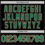 Personalized Performance T-Shirt in Black with Kelly Green and Orange Accents Personalized Black Kelly Green-Orange Performance