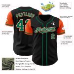 Custom Black Kelly Green Orange Two Tone Baseball Jersey - Personalized Sports Jersey Personalized Black Kelly Green-Orange