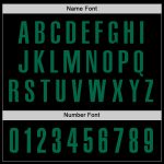 Custom Team Name and Number Personalized Black Kelly Green Golf Polo Shirt - Performance Wear Personalized Black Kelly Green