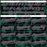 Personalized Black and Kelly Green Pink 3D Halftone Dots Baseball Jersey Personalized Black Kelly Green-Pink 3D Halftone