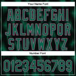 Personalized Black and Kelly Green Pink 3D Halftone Dots Baseball Jersey Personalized Black Kelly Green-Pink 3D Halftone