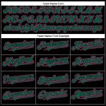Custom Name and Number Personalized Baseball Jersey - Black Kelly Green-Pink Authentic Team Jersey Personalized Black Kelly