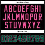 Custom Name and Number Personalized Baseball Jersey - Black Kelly Green-Pink Authentic Team Jersey Personalized Black Kelly