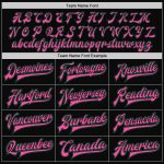 Personalized Kelly Green-Pink Bomber Varsity Letterman Jacket Black Full-Snap Personalized Black Kelly Green-Pink Bomber