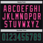Custom Black Kelly Green Pink Hockey Jersey for Men and Women Personalized Black Kelly Green-Pink Hockey Jersey