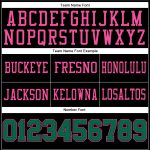 Personalized Black Green Pink Mesh Football Jersey for Kids - Custom Team Apparel 2 Personalized Black Kelly Green-Pink Mesh