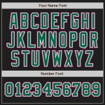 Personalized Two Tone Baseball Jersey Black Kelly Green Pink for Men and Women Personalized Black Kelly Green-Pink Two Tone